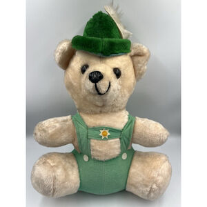 Vintage A-1 Novelty Co Stuffed Carnival Prize Style Bear Lederhosen CUTIE SEE